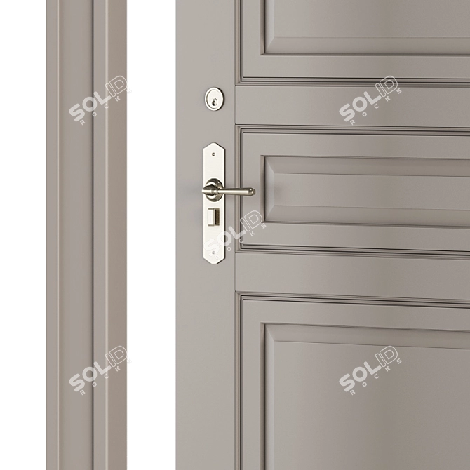 Vintage Cream Door - Set 35 3D model image 5