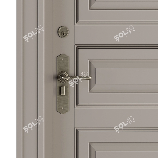 Vintage Cream Door - Set 35 3D model image 6