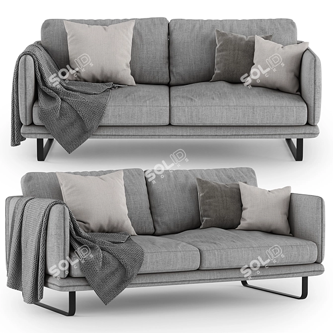 Arketipo RAIL Sofa | Elegant Contemporary Design 3D model image 1