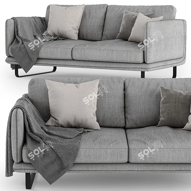 Arketipo RAIL Sofa | Elegant Contemporary Design 3D model image 2