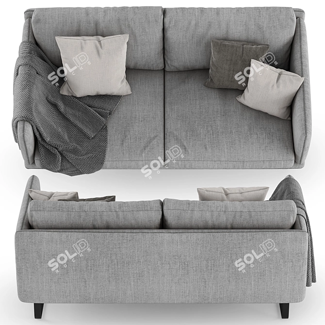 Arketipo RAIL Sofa | Elegant Contemporary Design 3D model image 4