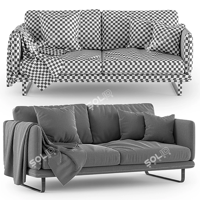 Arketipo RAIL Sofa | Elegant Contemporary Design 3D model image 5