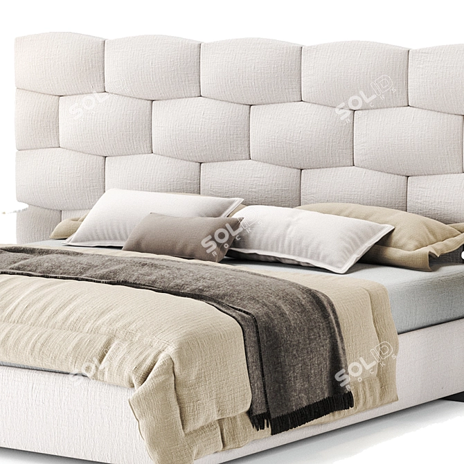 Modern Flou MAJAL Bed Design 3D model image 3