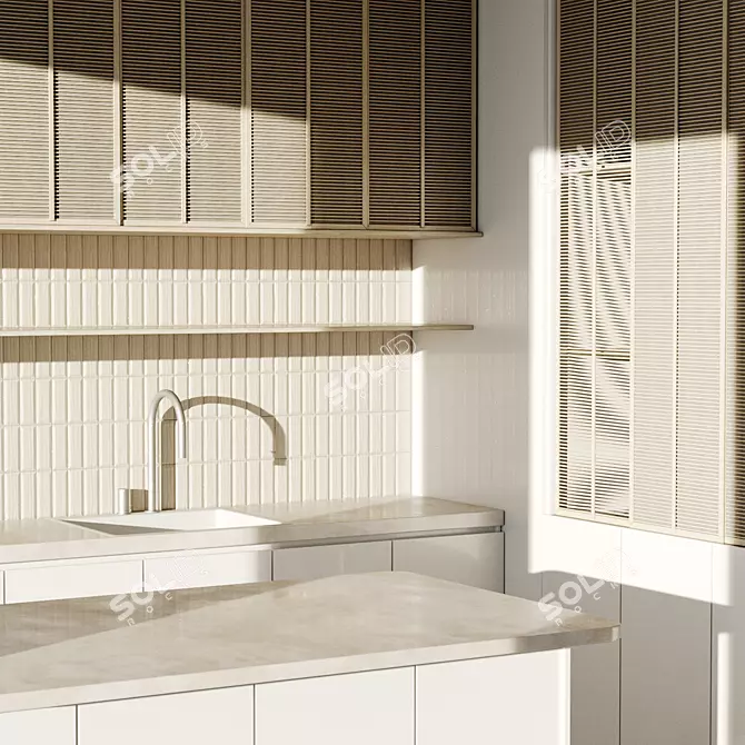 Sleek Kitchen Design 3D model image 2