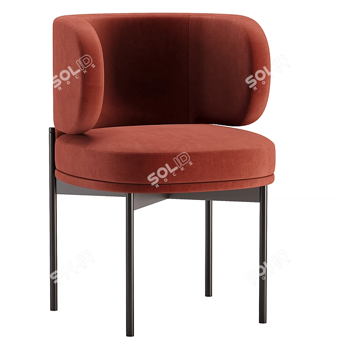 Akiko Chair: Elegant and Modern Furniture 3D model image 2
