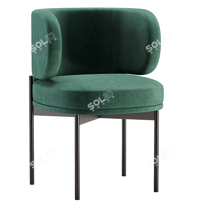 Akiko Chair: Elegant and Modern Furniture 3D model image 3