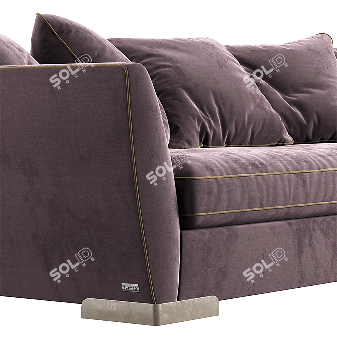 BRONX 230 Furman: Modern Sofa with Fur 3D model image 3