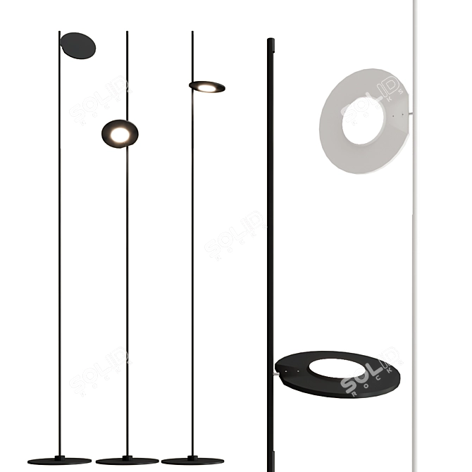 Sleek LED Floor Lamp: KIMIA by Stilnovo 3D model image 1