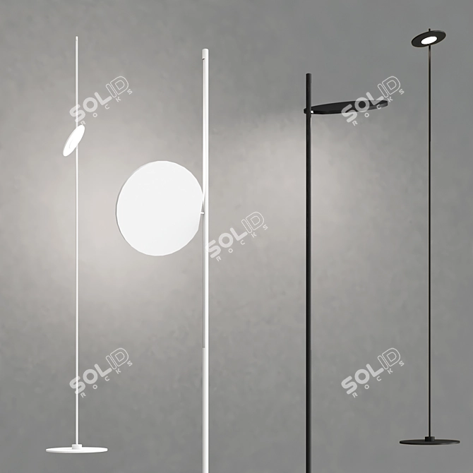 Sleek LED Floor Lamp: KIMIA by Stilnovo 3D model image 3
