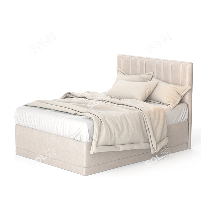 Luxury Bentley Bed with Storage Space 3D model image 3