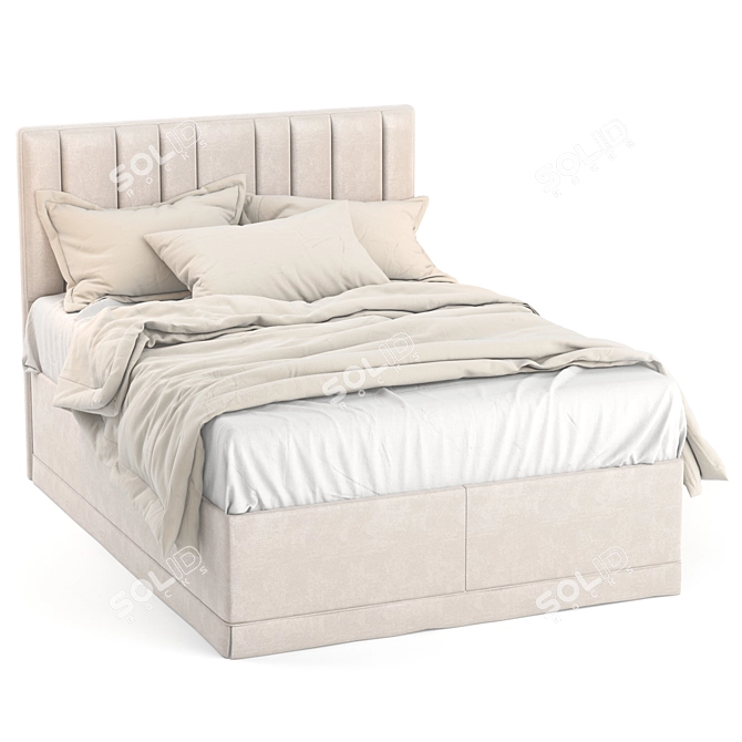 Luxury Bentley Bed with Storage Space 3D model image 6