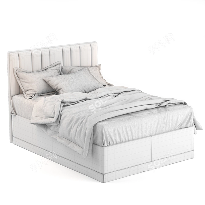 Luxury Bentley Bed with Storage Space 3D model image 7