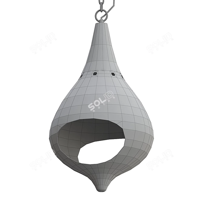 Atomic Sphere Lamp: Cool Ceramic Pendant 3D model image 2