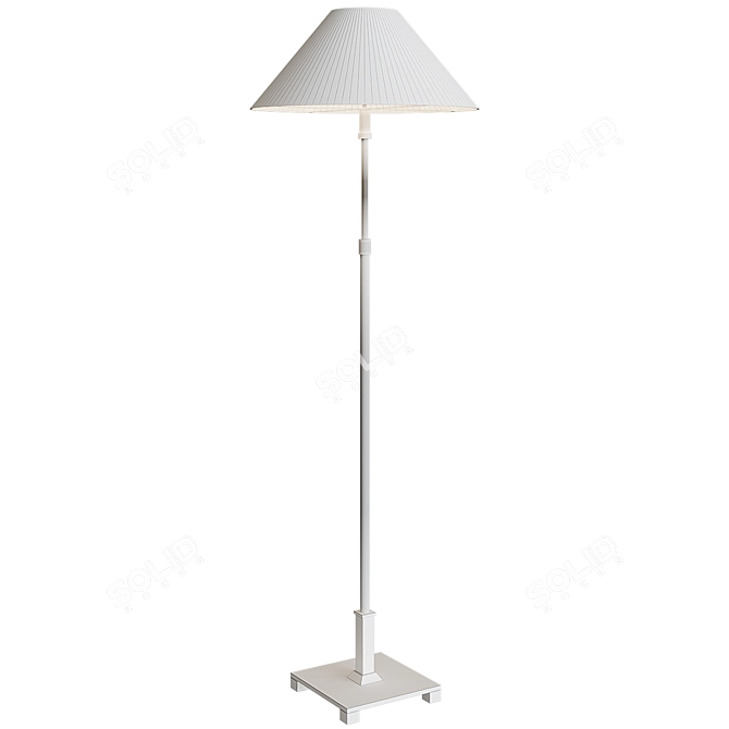 Aged Steel Floor Lamp: Restoration Hardware 3D model image 4