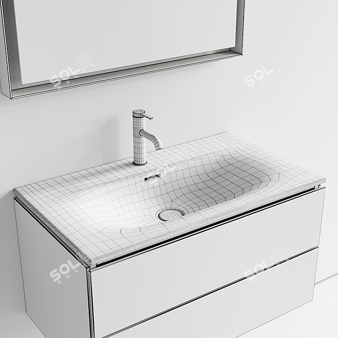 Duravit L-Cube Vanity Unit Set 3D model image 5