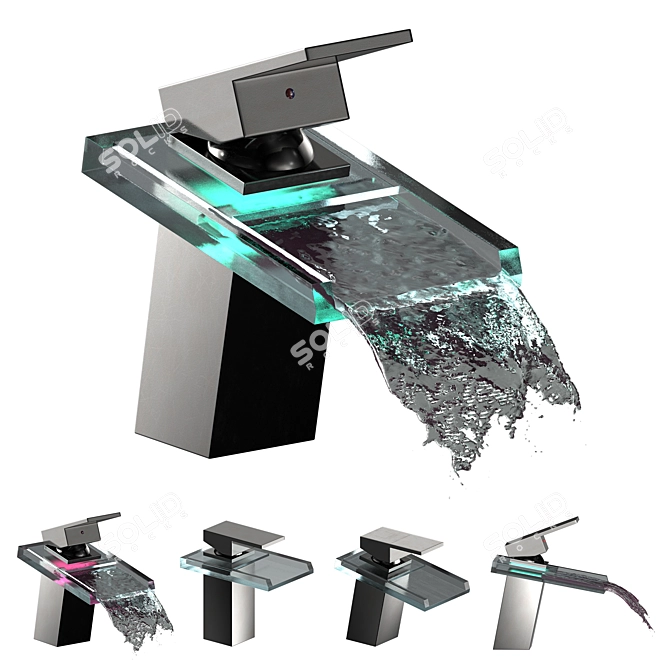 Illuminating Water Tap 3D model image 3