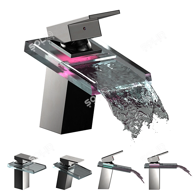 Illuminating Water Tap 3D model image 4