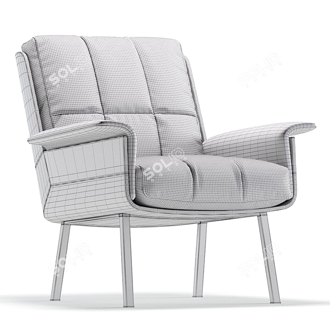 Elegant Minotti Daiki Studio Armchair 3D model image 7