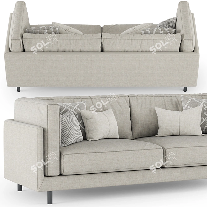 ALFEO Modern Sofa: Stylish & Comfortable 3D model image 3