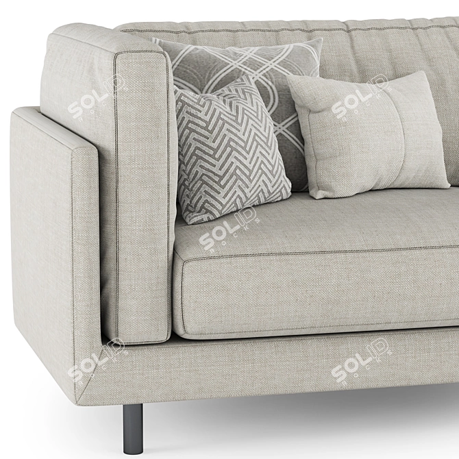 ALFEO Modern Sofa: Stylish & Comfortable 3D model image 4