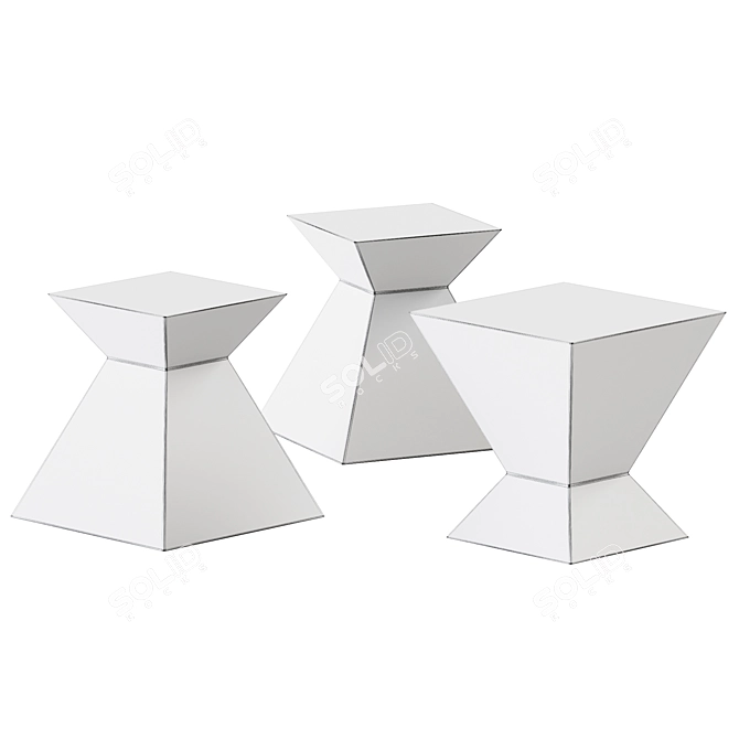 Elegant Ditto Side Tables by JANUS 3D model image 2
