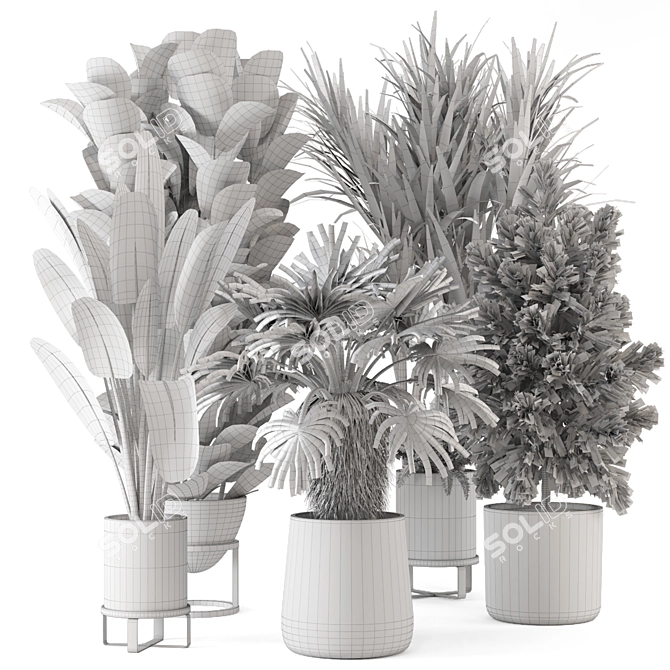 Greenery in Ferm Living Bau Pot 3D model image 6