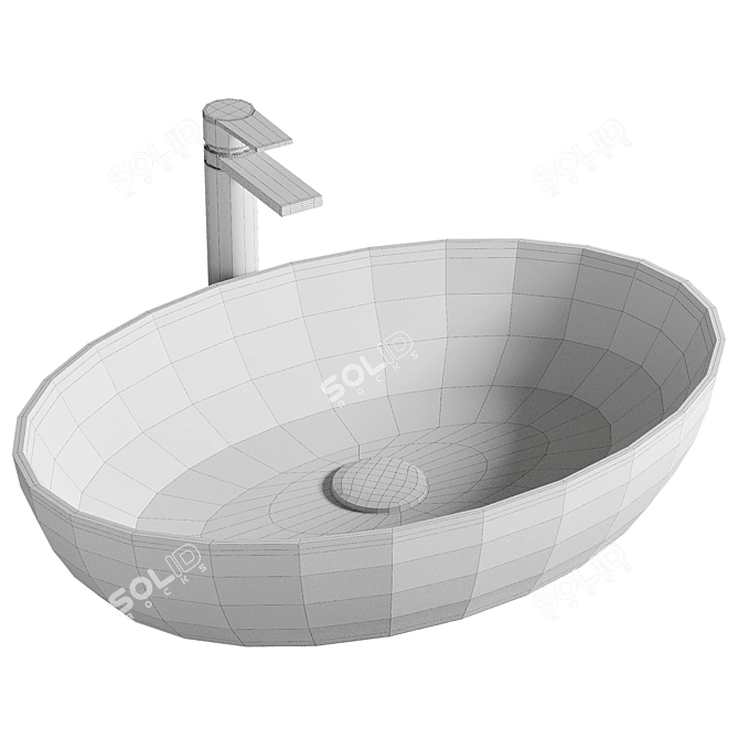Elegant Villeroy & Boch Washbasin 3D model image 2