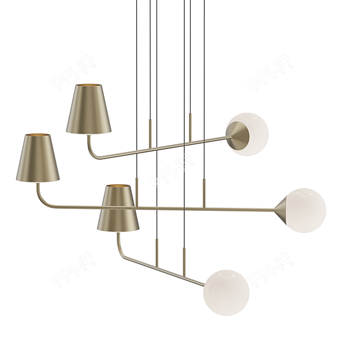 Monika Pendant Lamp: Stylish Illumination for your Space 3D model image 3