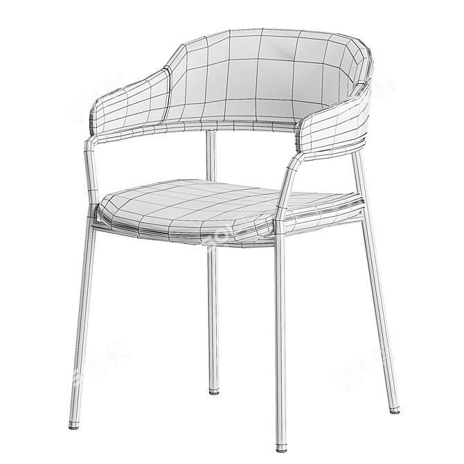 Elegant Signorina Dining Chair 3D model image 4