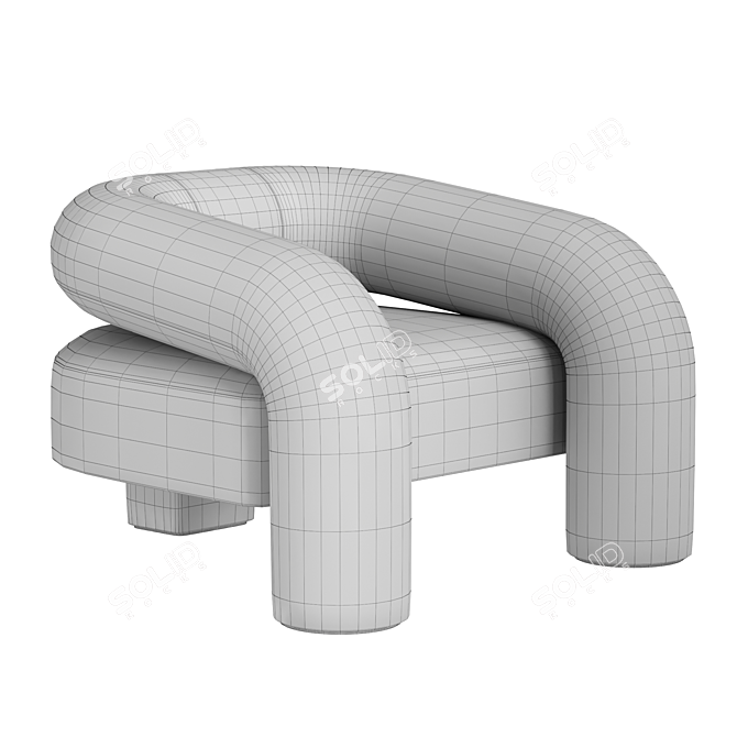 Modern Kosa Lounge Chair 3D model image 5