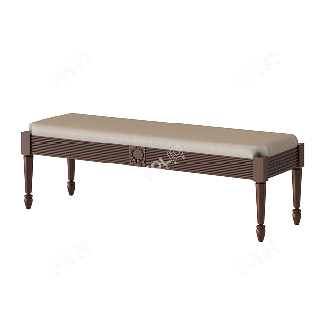 Elegant Maria Silva Bench - Romanian Craftsmanship 3D model image 1