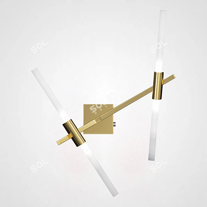 Agnes Wall 4 Light Gold 3D model image 2
