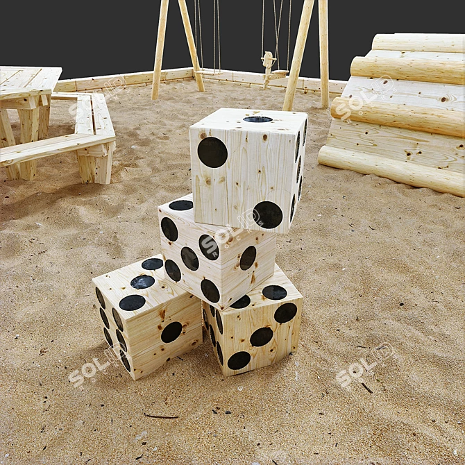 Playground 3 - Interactive Outdoor Fun 3D model image 3