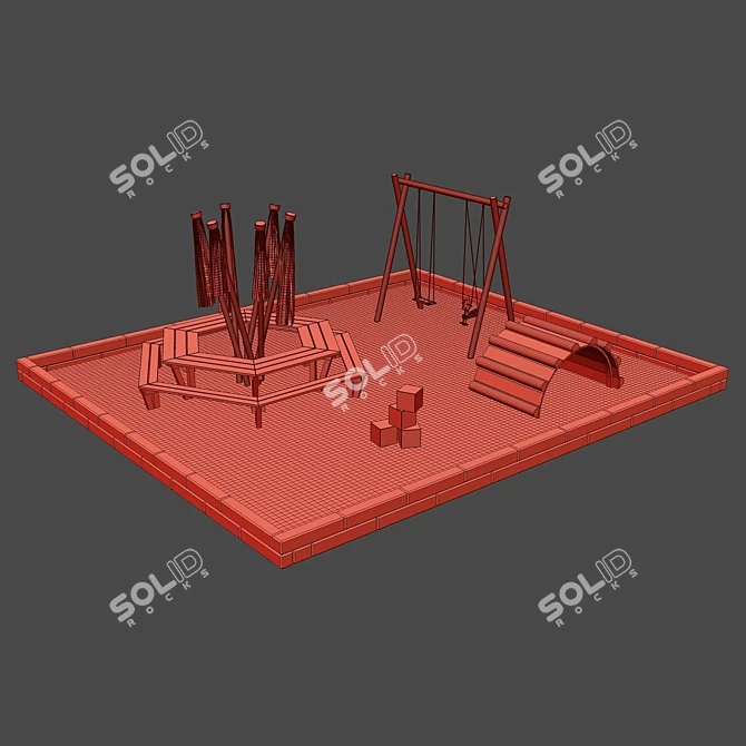 Playground 3 - Interactive Outdoor Fun 3D model image 5