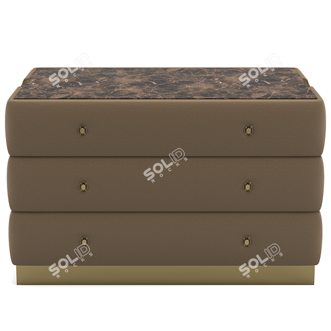 Luxury Perkins Chest of Drawers 3D model image 4