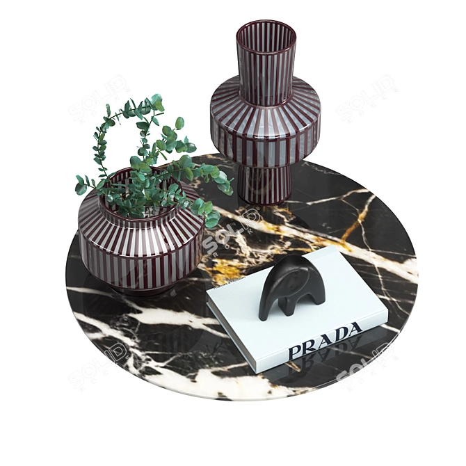 Roulette Belly Vases: Kare Decor Set 1 3D model image 2