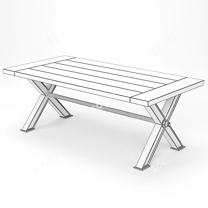 Modern Dining Table Set 3D model image 6