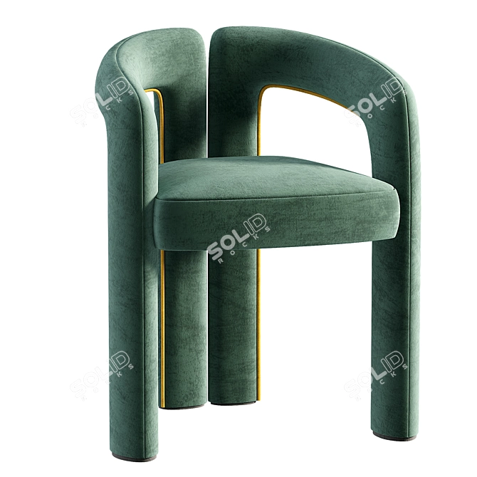 Dudet Chair: Contemporary Elegance by Patricia Urquiola 3D model image 1