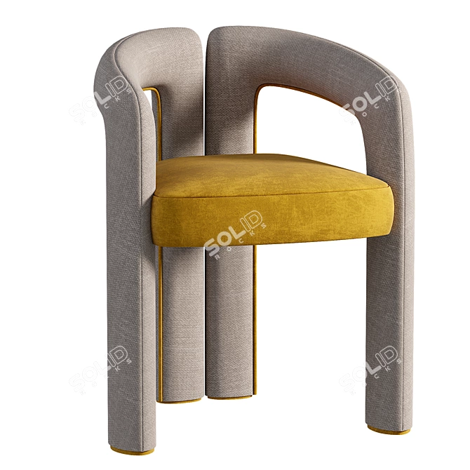 Dudet Chair: Contemporary Elegance by Patricia Urquiola 3D model image 3