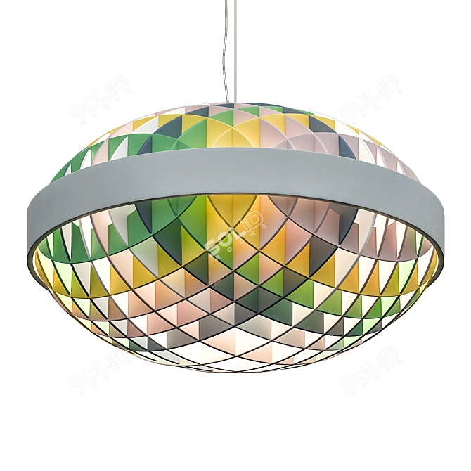 Stylish TINT Designer Chandelier 3D model image 1