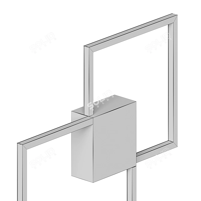 Traverse Square LED Wall Sconce 3D model image 4