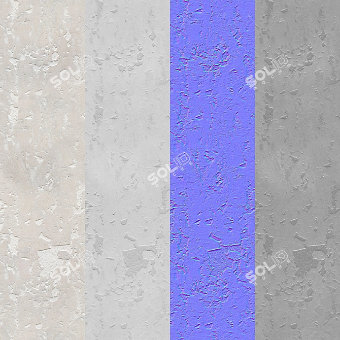 Title: Seamless Decorative Plaster 3D model image 3