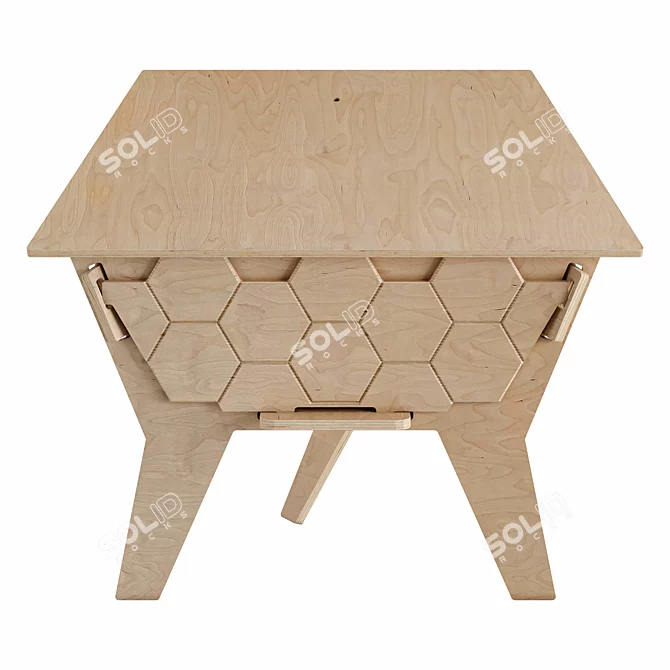 Modern Eco-Friendly Plywood Beehive 3D model image 5