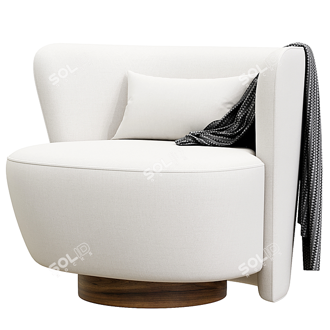 Brazilian Lounge Chair: Exquisite Design by Vasconcellos & Barreto 3D model image 1