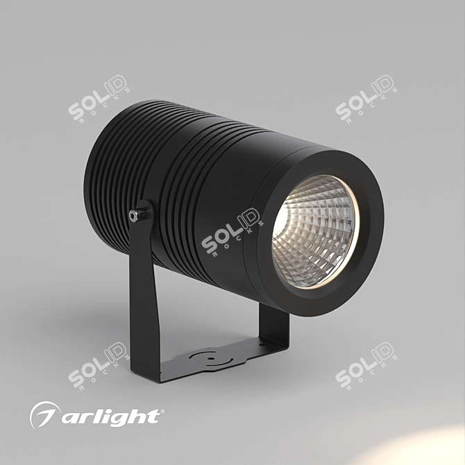 Title: Outdoor LED Spotlight for Architectural Lighting 3D model image 1