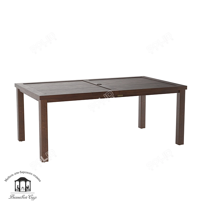 Albero Solido Aluminum Dining Table 3D model image 1