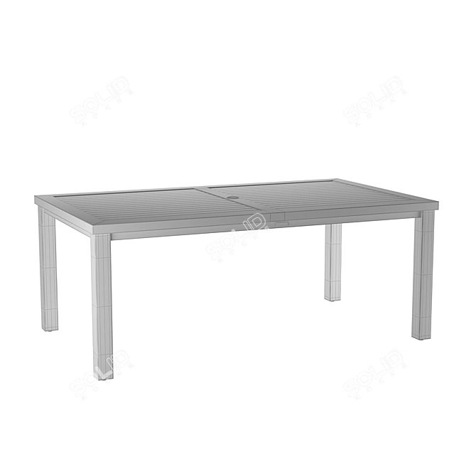 Albero Solido Aluminum Dining Table 3D model image 3