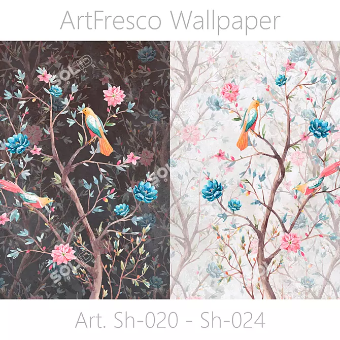 ArtFresco Shinuazri Seamless Photo Wallpaper 3D model image 1