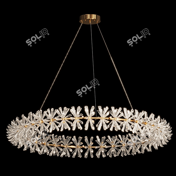 Sparkling Crystal Ring Chandelier 3D model image 5