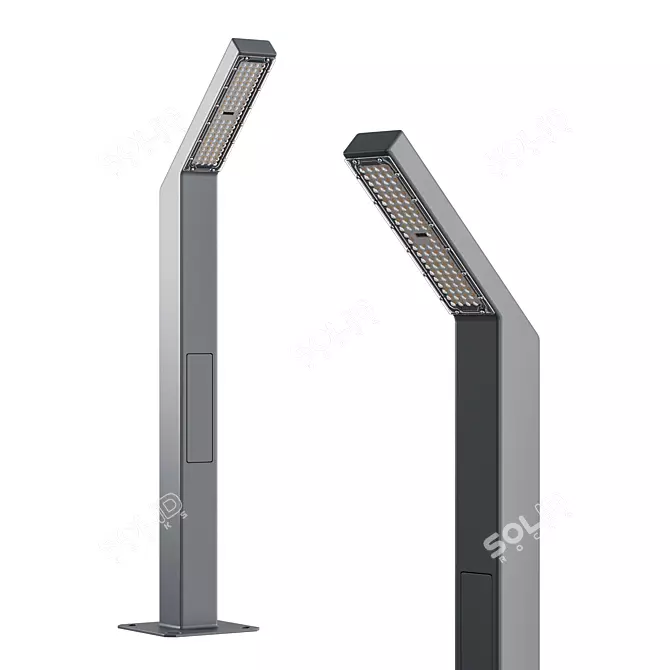 FOLD-CUT LED Park Light 3D model image 1